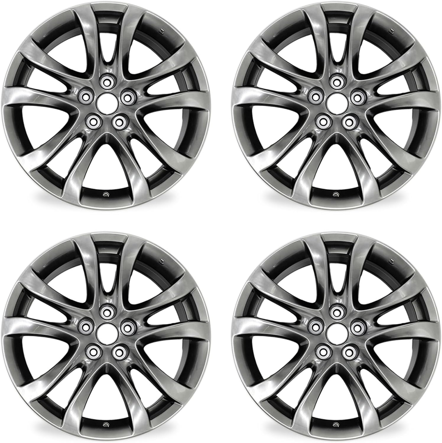 For Mazda 6 OEM Design Wheel 19" 19x7.5 2014-2017 Set of 4 Dark Hyper Silver Replacement Rim