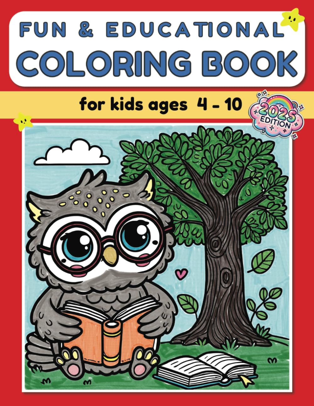 Fun & Educational Coloring Book – 15 Cute Animals and Characters for Boys and Girls: Playful, Engaging, and Imaginative Scenes for Kids Ages 4-10