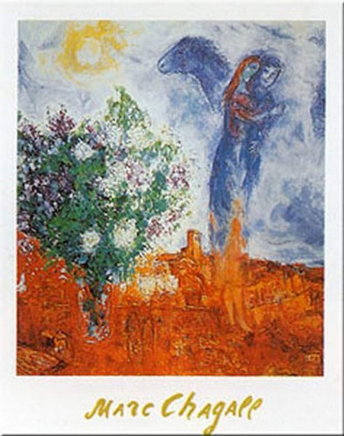 Amazon.co.jp: Couple Au Dessusセント・ポールby Marc Chagall 20 X