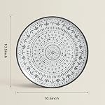 24PCS Bohemia Gray Melamine Plastic Dinnerware Sets for 8,Melamine Plates Set of 24PCS,Outdoor Plates and Bowls Sets for 8 (Gray)