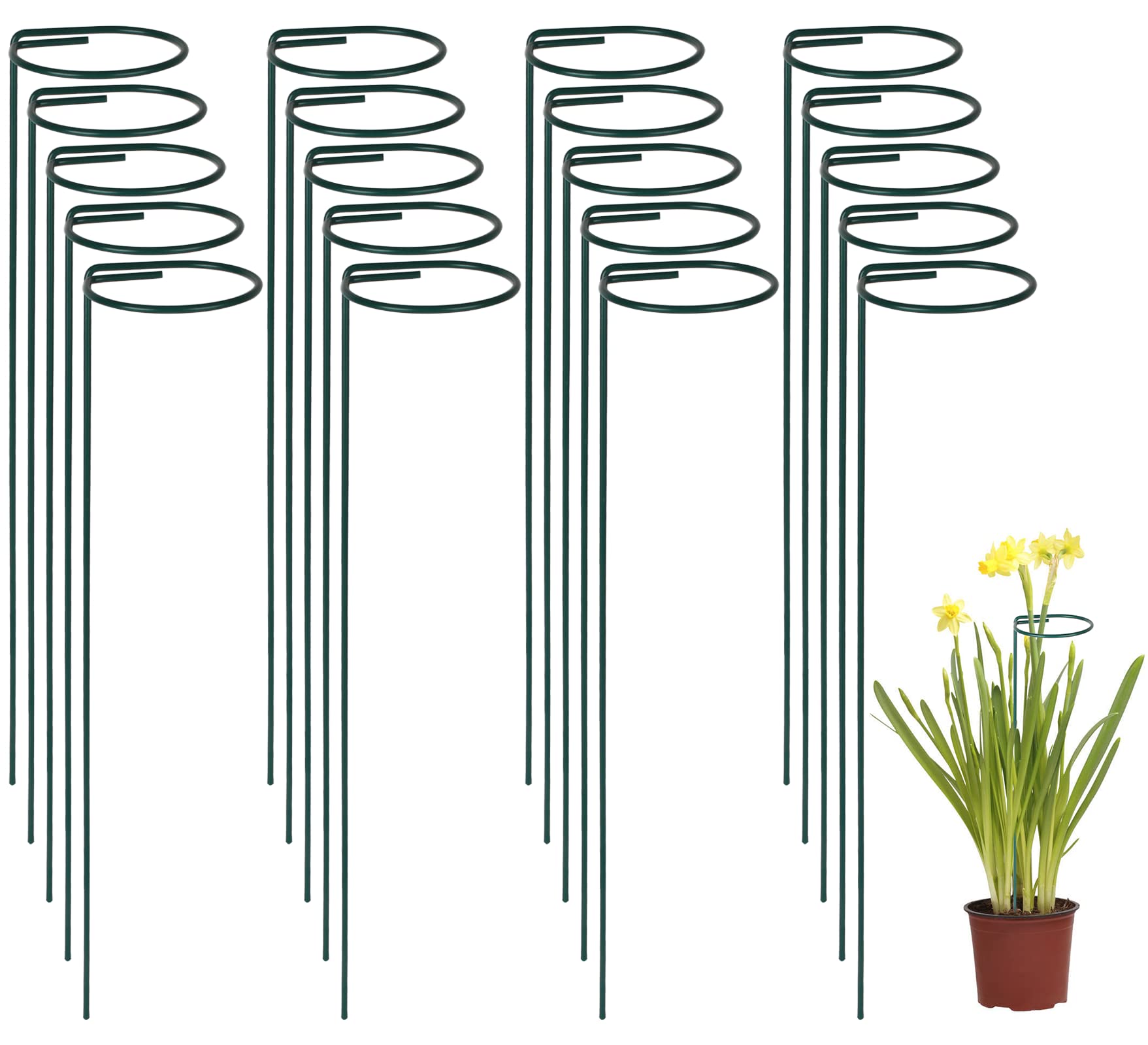 20 Stabile Pflanzenstützen Aus Eisen, 40 Cm Lang – Perfekt Für Blumen, Tomaten & Mehr Im Garten