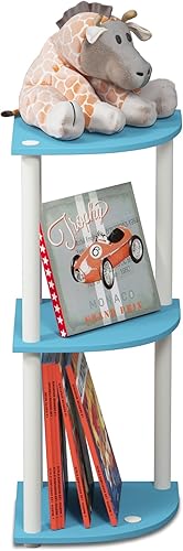 Vista 16 de Furinno - Turn-N-Tube - Estantería tubular esquinera multipropósito, 3 niveles, nogal oscuro (modelo 12077DWN) Ámbar