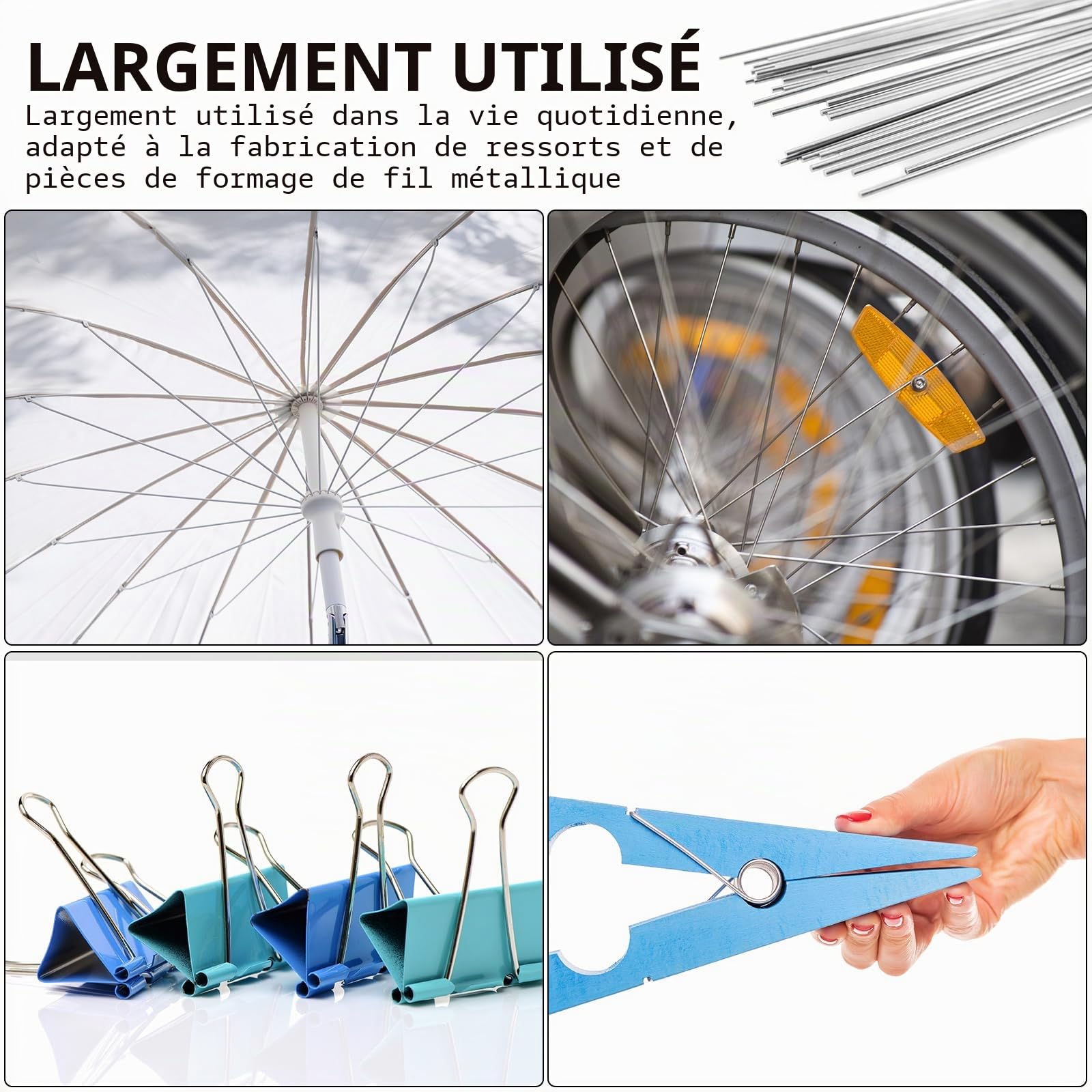 Fil de Fer Souple Loisir Creatif Fil Acier Inoxydable 30 Pcs Fils à Ressort en Inox 400 mm Cable Inox Fils Métallique Dur Fil Aluminium pour Bijoux Bricolage Décoratifs Fleuriste (2mm x 400mm)