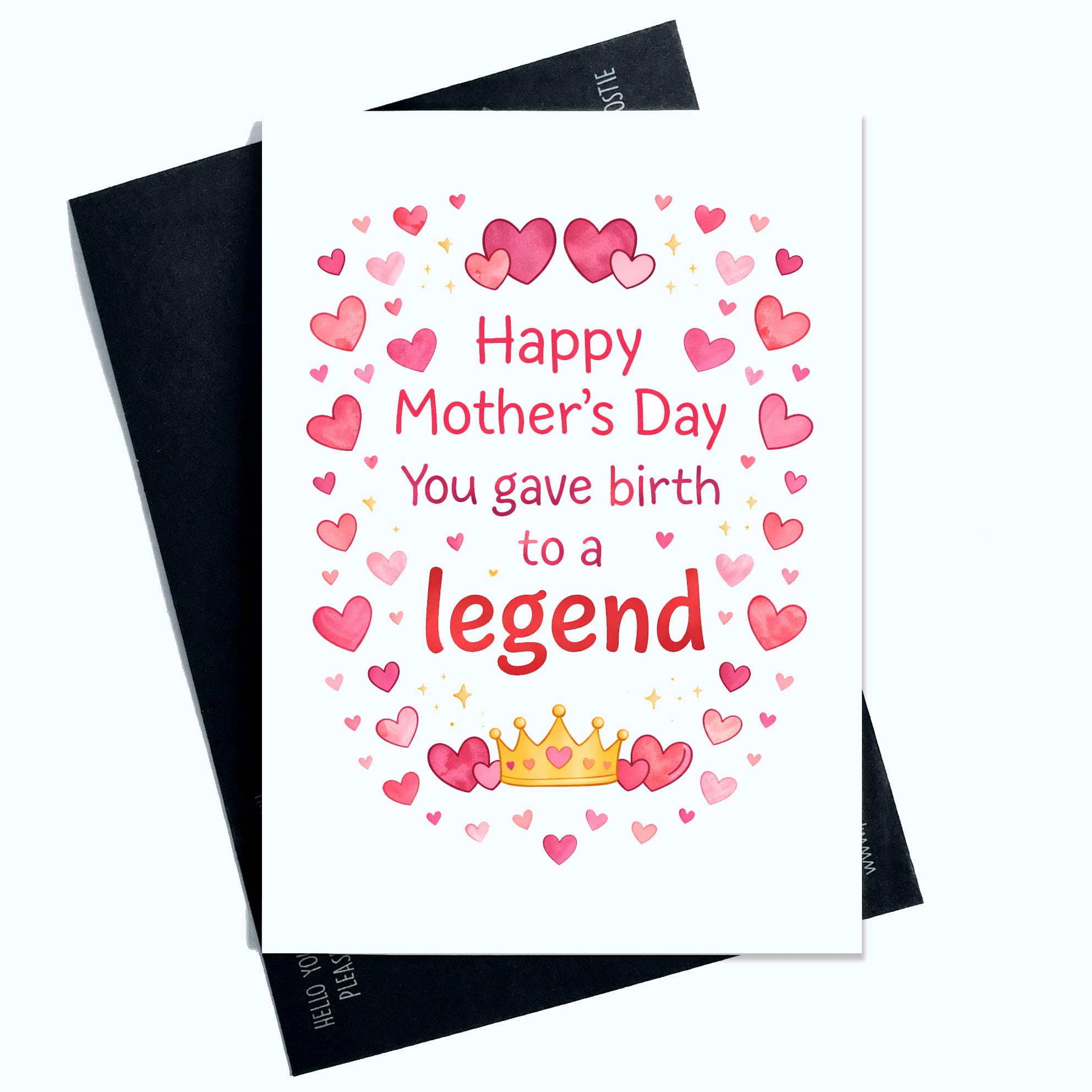 Peachy Antics Funny Mother’s Day Card for Mum – Happy Mother’s Day You Gave Birth to a Legend, Humorous Joke Greeting Card for Mum, Novelty Mother’s Day Gift A5 SP459