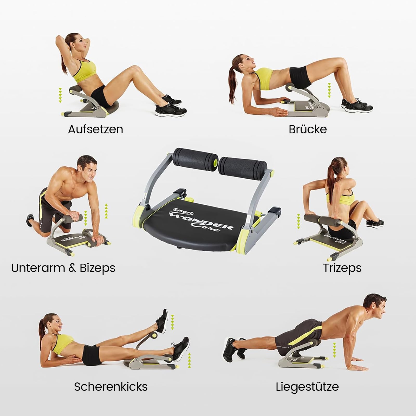 Wonder Core Intelligente Bauchmuskeltrainer, Sit-Up-Bauch-Trainingsgerte, Ganzkrper-Workout-Maschine fr Heim-Fitnessstudio