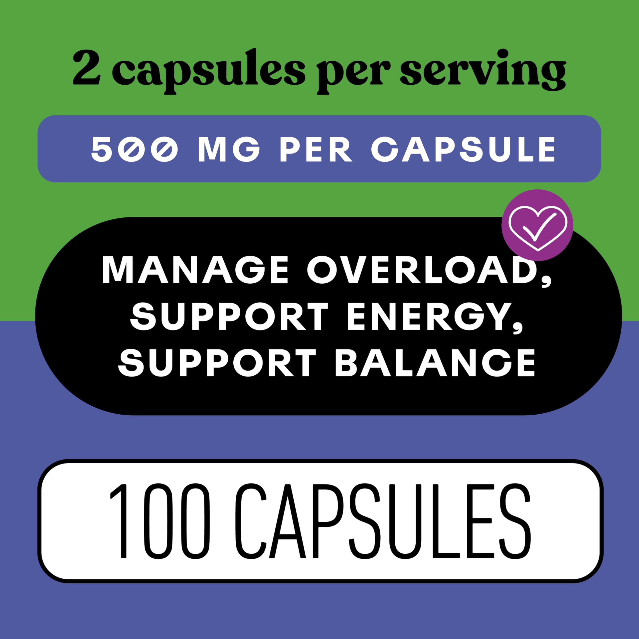 Organic Ashwagandha Capsules - 100 Capsules 500mg Pure Organic Ashwagandha Supplement for Calming Support — Amazon image 5