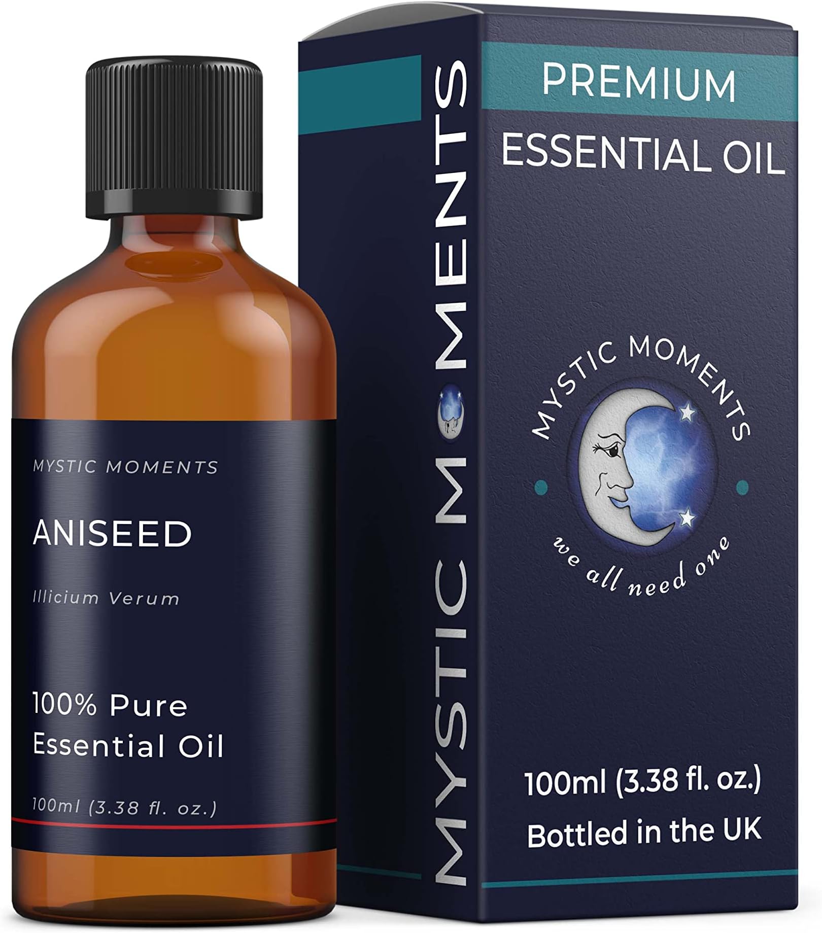 Mystic Moments | Aniseed Essential Oil 100ml | Pimpinella anisum | Sweet Liquorice Aromatic Oil for Diffuser, Blends & Crafts | Aromatherapy Grade