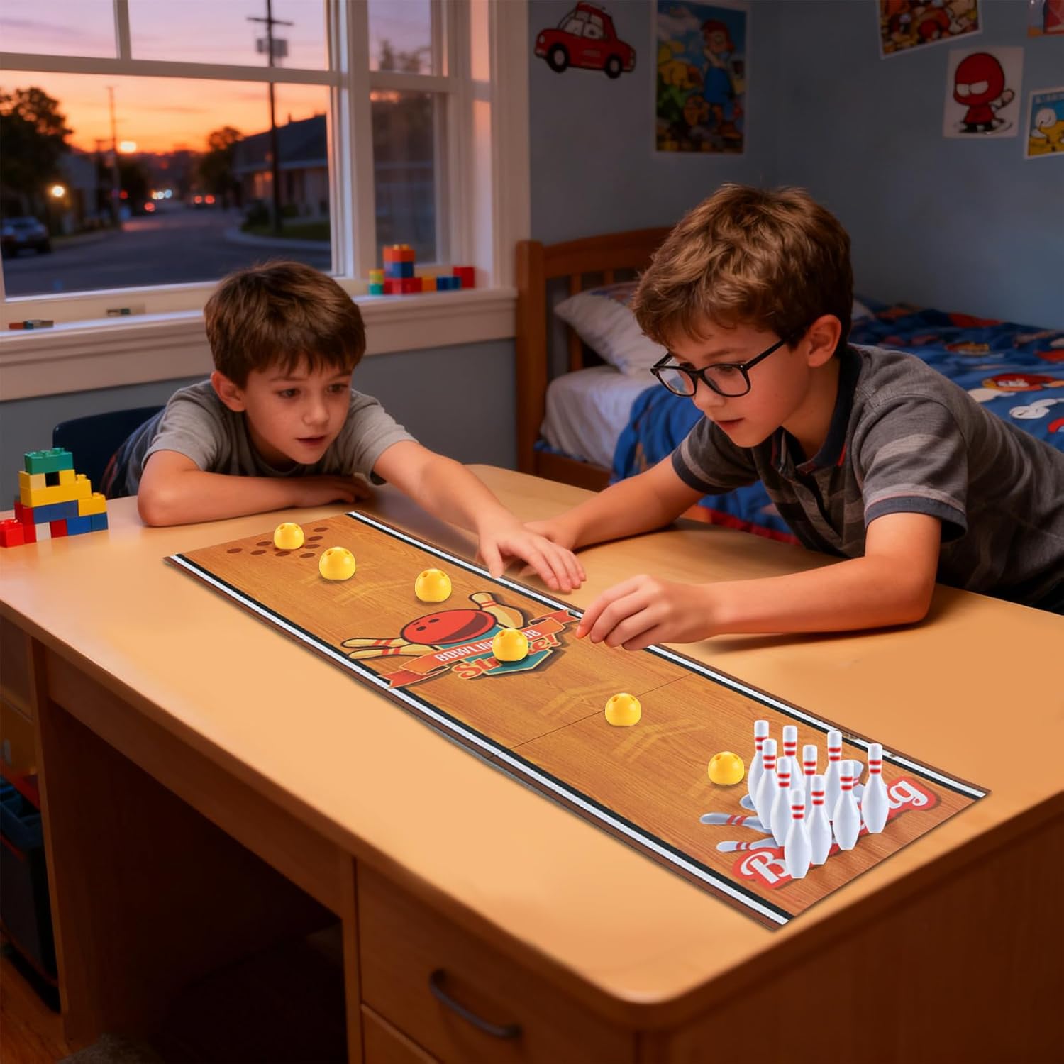 Desktop Golf Game - Interactive Sport Activity, Tabletop Bowling Set with Mini Accessories, Classmate Dorm Entertainment, Living Room Apartment Party Fun, Portable Hobby Toy for Kids Teens Friends