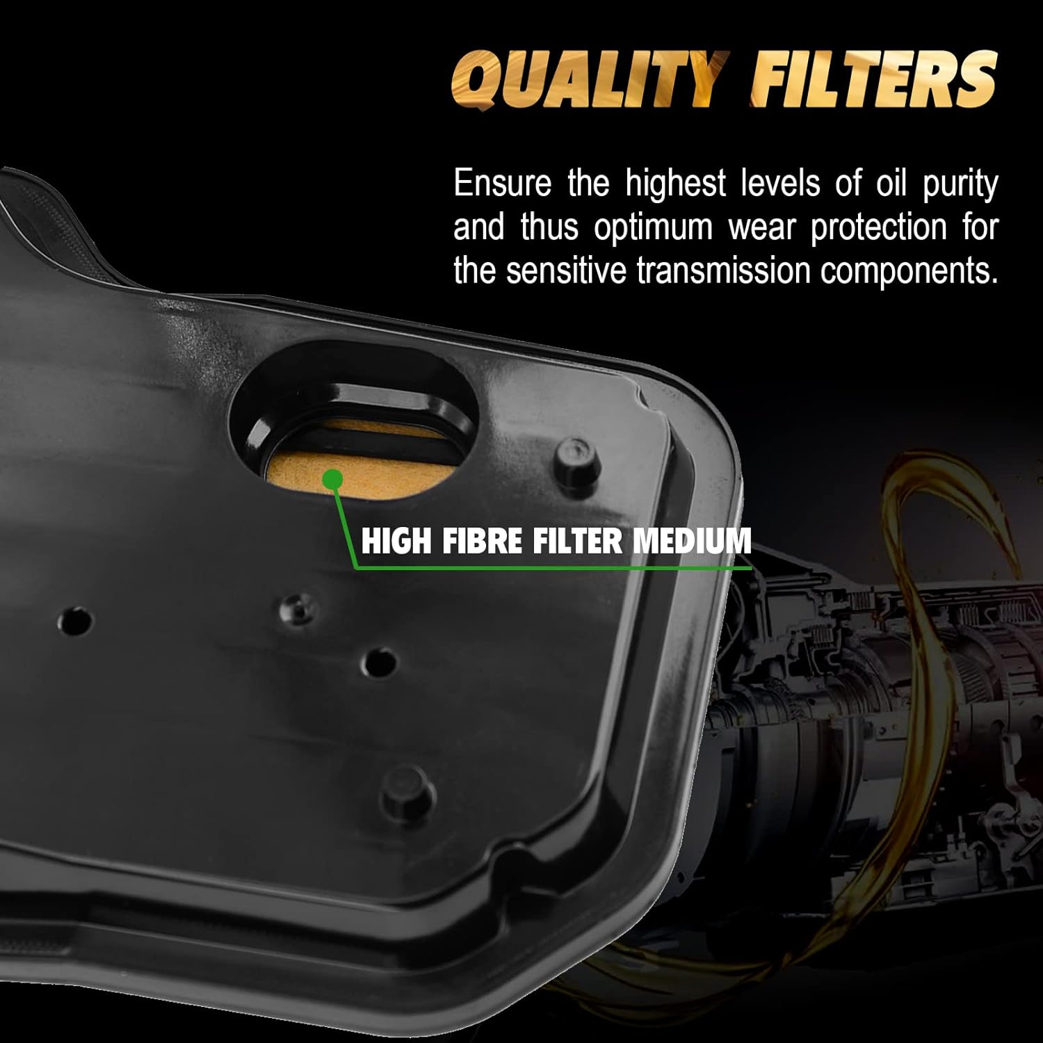 4L60-E AWD Deep Pan Automatic Transmission Filter Kit Compatible with 1999-2013 Silverado 1500,1998-2009 Tahoe,1999-2013 Sierra,2003-2006 Escalade 24208576