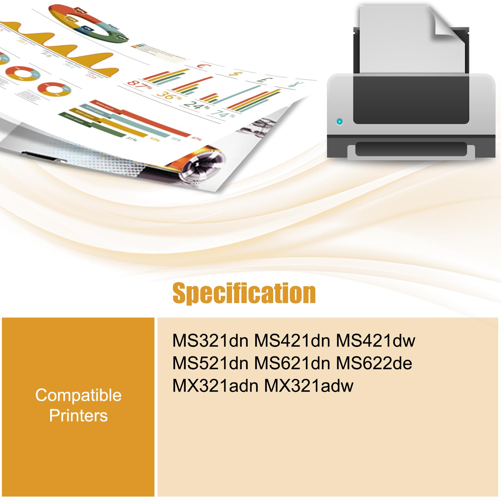 41X1178(110V) Fuser Unit Compatible for Lexmark MS321dn MS421dn MS421dw MS521dn MS621dn MS622de MX321adn Printers (2 Set)