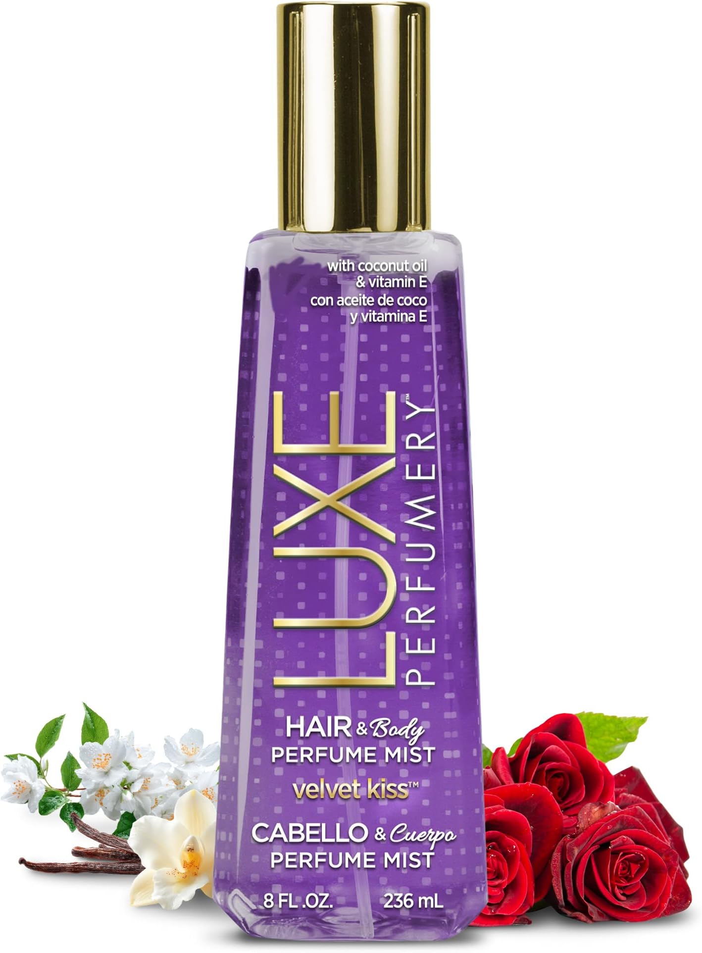 Luxe Perfumery Hair & Body Perfume Mist Velvet Kiss, 8.0 fluid ounce (F98460-15-FL)