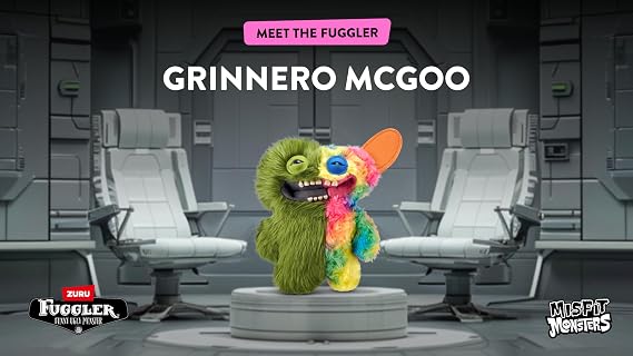 Fuggler ZURU Misfit Monsters 9 Series 1 Funny Ugly Monster Plush Toy (Grinnero McGoo - Green & Multi)
