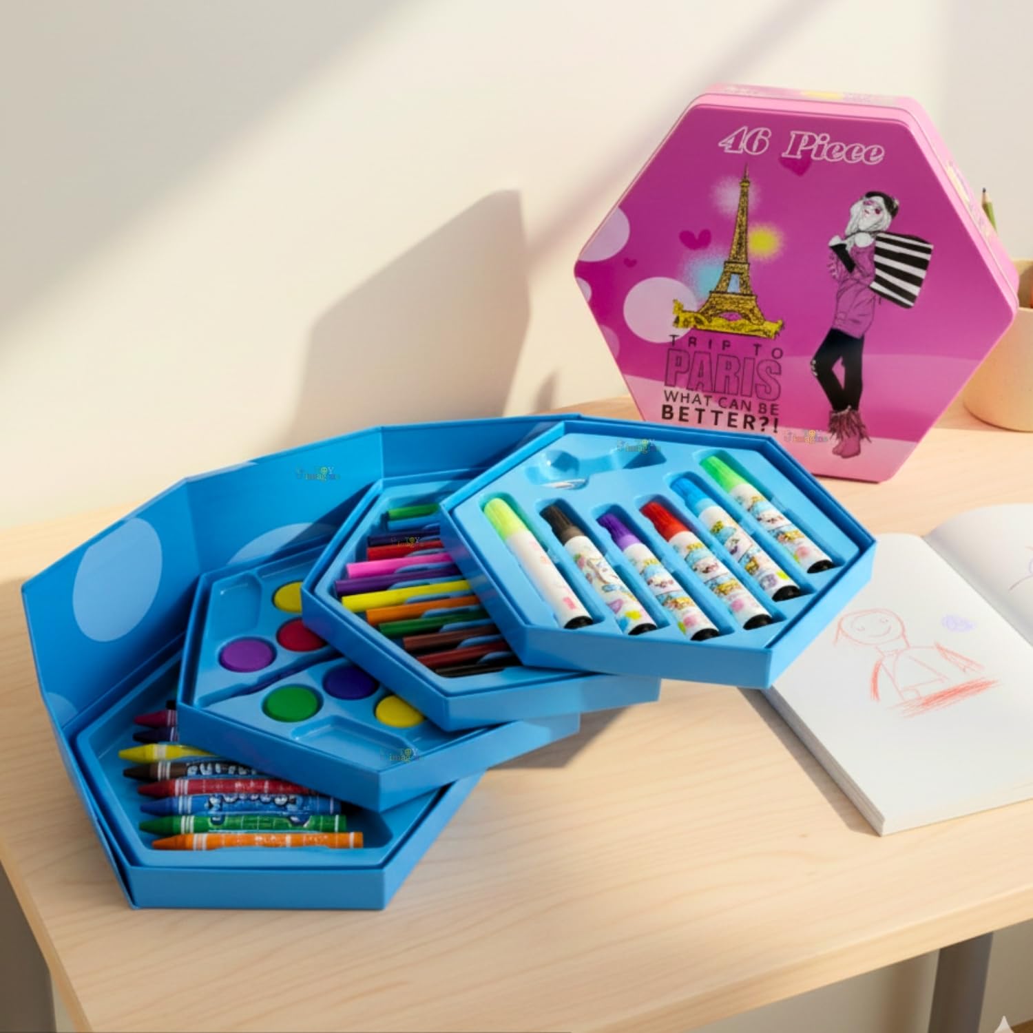 Toy Imagine 46 Pcs Colour Set for Kids | Complete Drawing