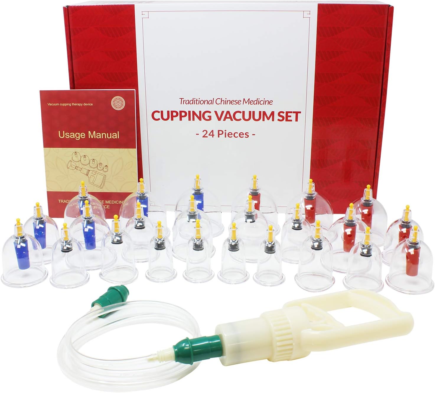 EverOne Biomagnetic Chinese Cupping Therapy Cup, Set of 24