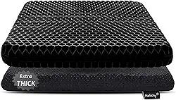 Almofada de assento de gel para ficar sentado por muito tempo, almofada de gel extragrossa para cadeira de rodas, almofadas macias para cadeiras de escritório, casa, assentos de carro, viagens longas