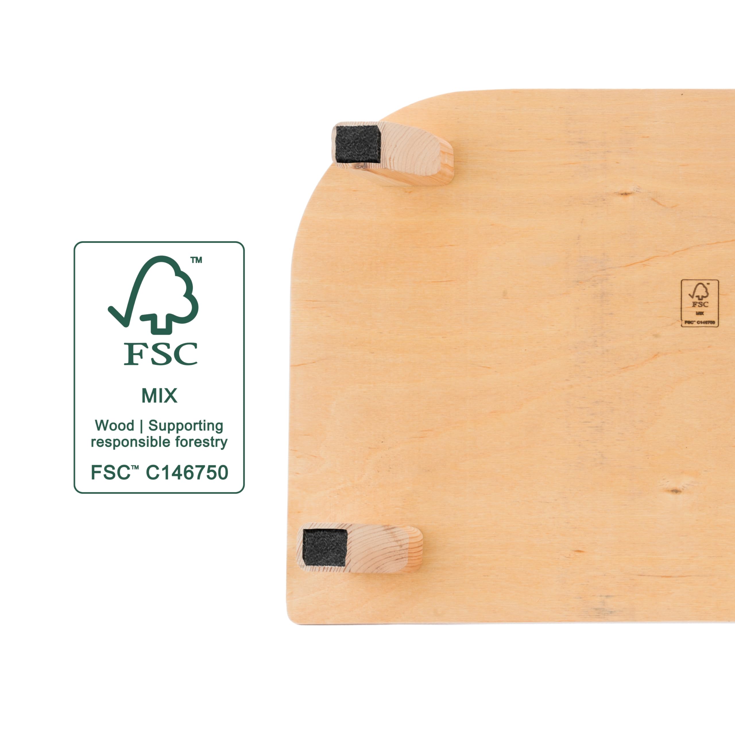Ferplast Cuccia Cani e Gatti in Legno Certificato FSC® con Cuscino Morbido, Stile, Comfort e Durevolezza, 62 x 45 x h 26 cm.