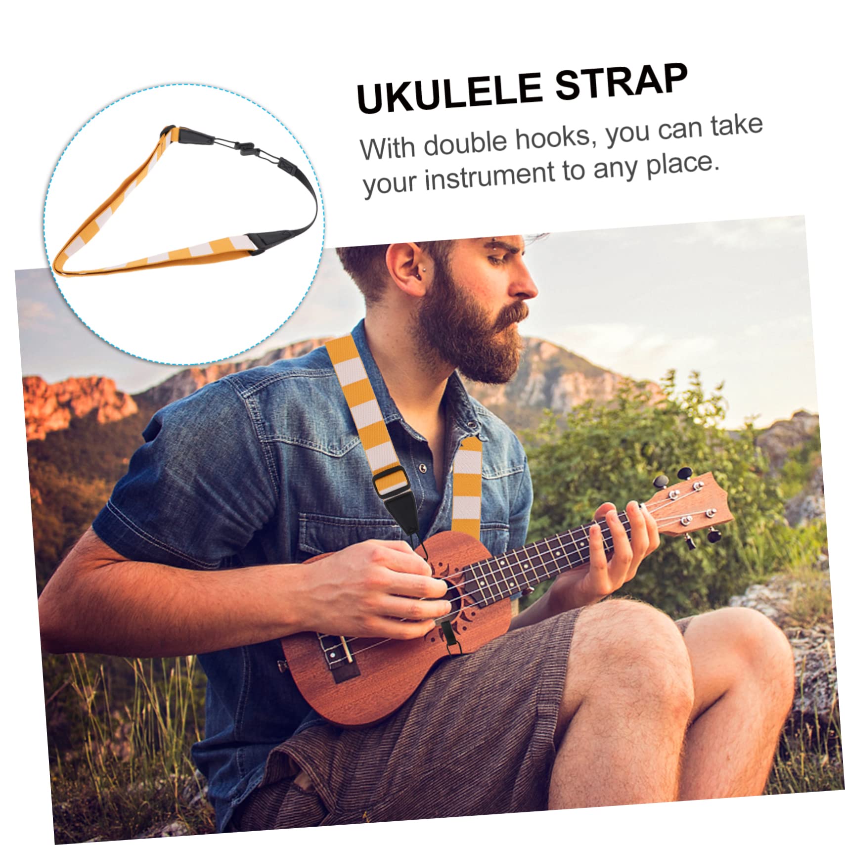 ibasenice 3stücke Ukulele Gurt Aus Strapazierfähigem Punch-freier Schultergurt Für Ukulele Und Andere Instrumente Langlebige Und Attraktive Farbgestaltung Für Musikaufführungen Und