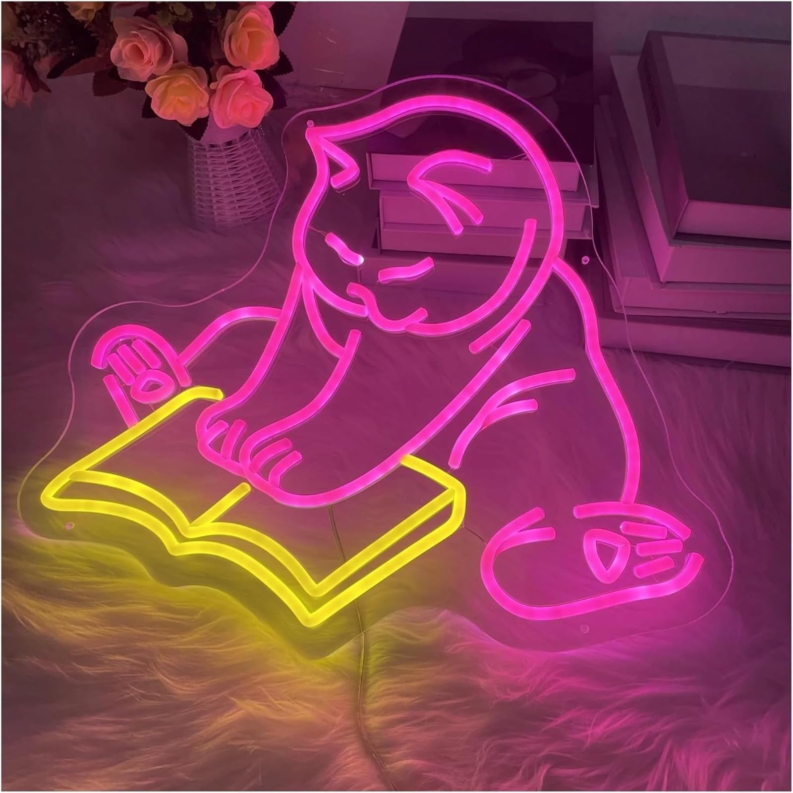 Zynther Neon lamp for neon lamp loanword Cat Reading for Signs