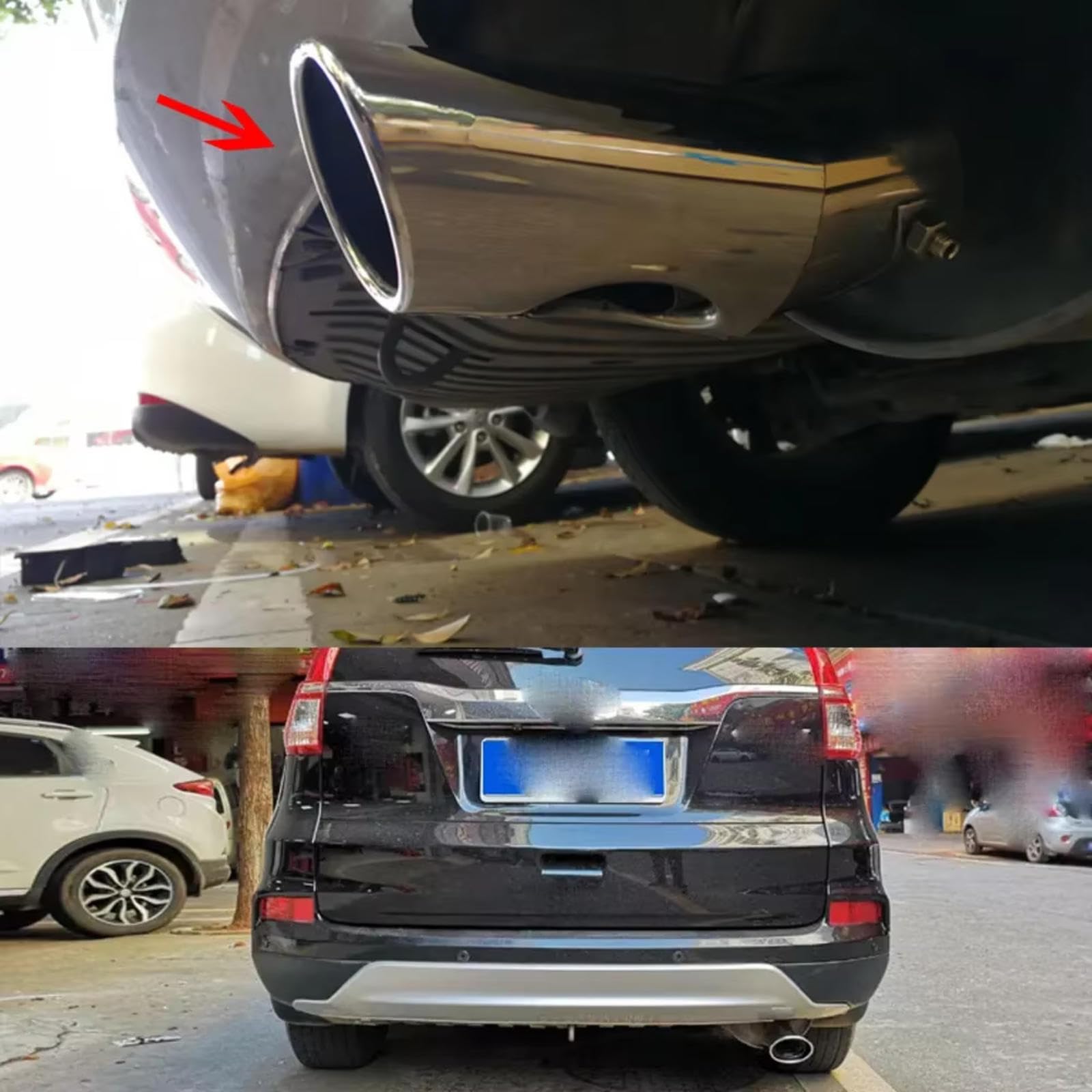 Apto para Honda CR-V CRV 2017-2020, Punta de Escape de automóvil, Puntas de silenciador de Acero Inoxidable, Puntas de Escape de Tubo de Escape cromadas, Accesorios para automóvil