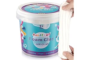 White Moldable Cosplay Foam Clay (500g) for Art, Craft Projects, and Roleplay