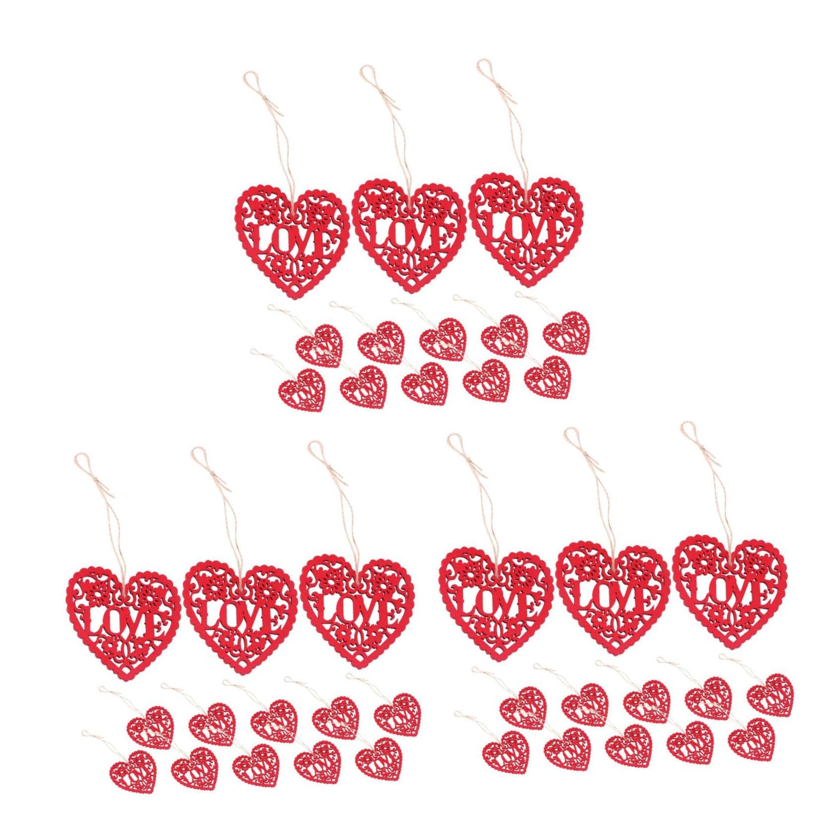 Alipis 90stücke Holzherzen Rot Für Hochzeits Und Valentinstagsdeko Große Holzscheiben Für Basteln Und Kreative Projekte