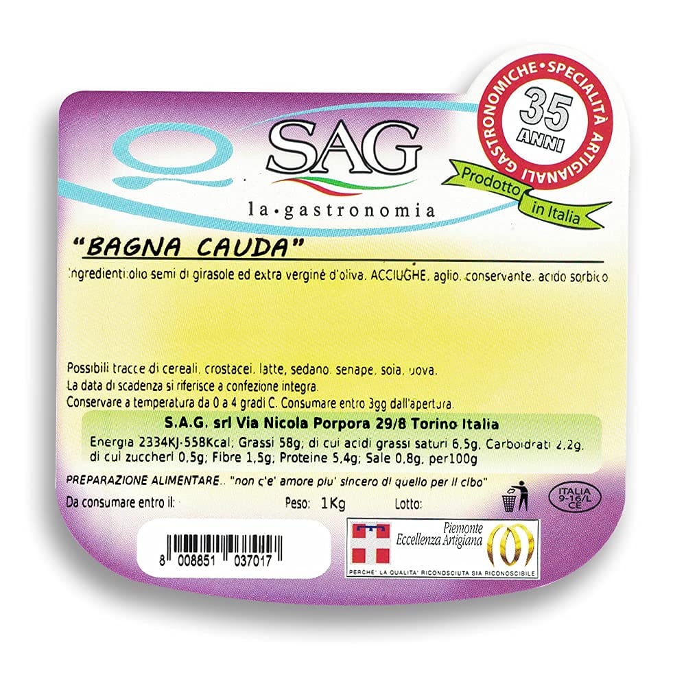 Bagna Càuda salsa, (Confezione 1 pz. da Kg) – SAG
