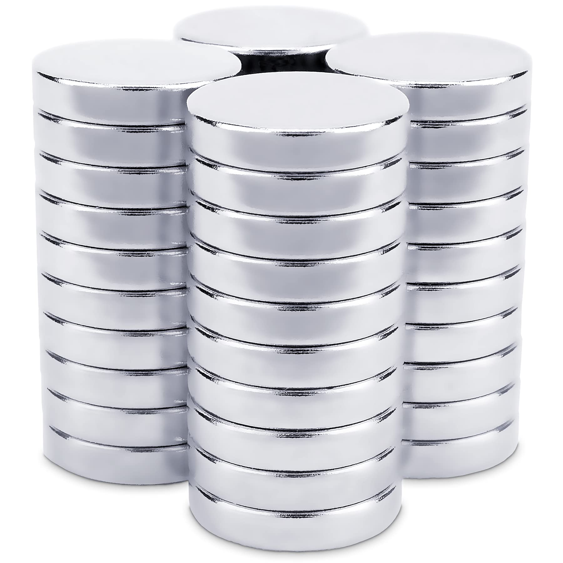 SENSEI® Extra Starke Magnete – 40 Stück (10x2 mm) – Rund & Flach, ca. 2 kg Haftkraft – Kleine Neodym Magnete für Magnettafel, Pinnwand & Basteln