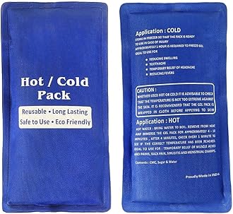 BS AMOR Gel Cold & Hot Packs 5x10 in, Reusable Warm or Ice Packs for Injuries, Hip, Shoulder, Knee, Back Pain – Hot & Cold Compress for Swelling, Bruises, Surgery Pack of 2
