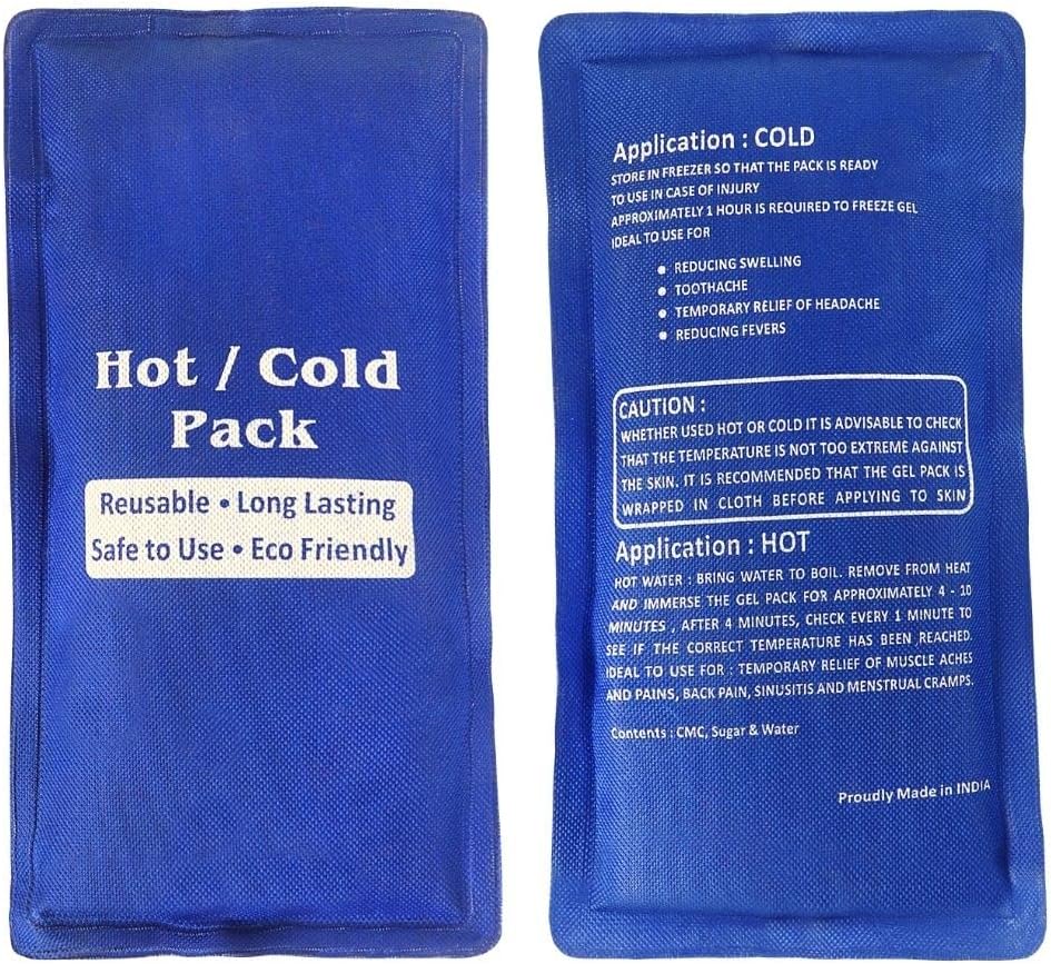BS AMOR Gel Cold & Hot Packs 5x10 in, Reusable Warm or Ice Packs for Injuries, Hip, Shoulder, Knee, Back Pain – Hot & Cold Compress for Swelling, Bruises, Surgery Pack of 2