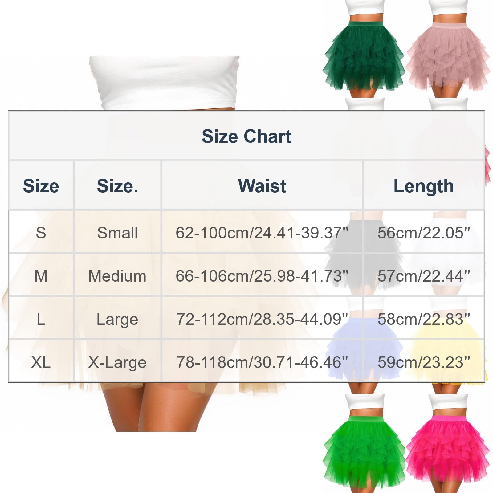 Womens Summer Mesh Pleated Tutu Skirt | High Waisted Fluffy Layered Cake Skirt | Mini Skort for Stage Performance — view 3