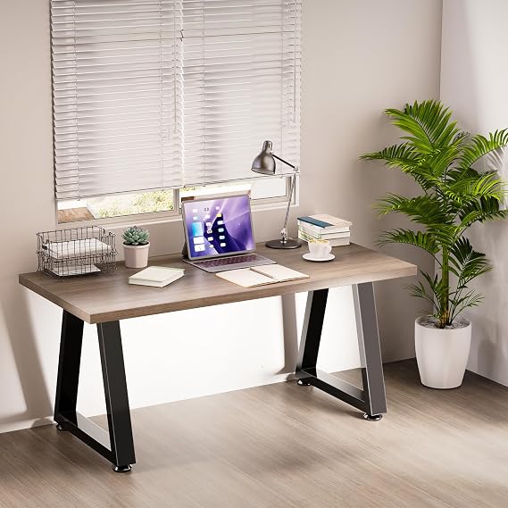 Set of 2 Industrial Metal Coffee Table Legs,T-Type,30×41.5cm
