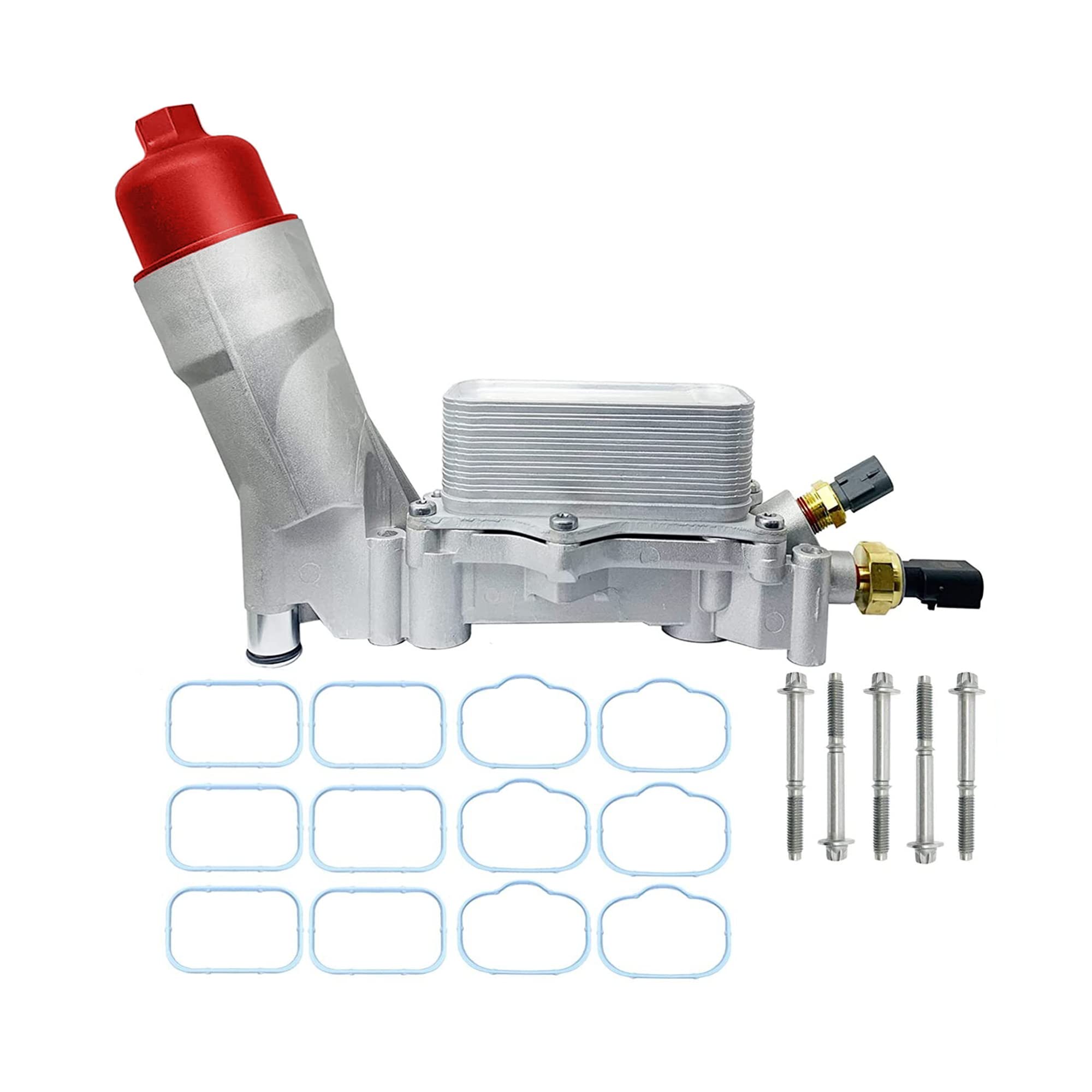 Oil Filter Housing Complete Aluminum /Cooler Assembly For 3.6L Pentastar V6 (2011-2022) Dodge Oil Cooler Adapter