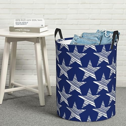 Miniatura 3 de AFHYZY Star Laundry Hamper Large Collapsible Laundry Baskets with Handles Easy Carry Round Storage Basket Dirty Clothes Hamper Blanket Basket for