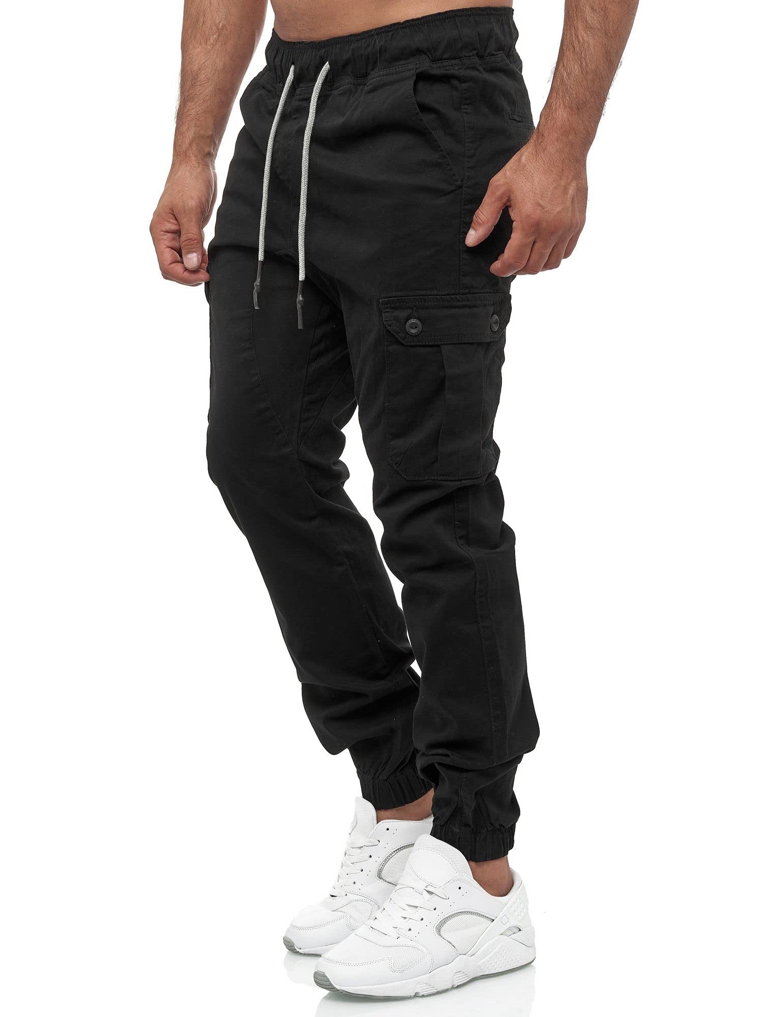 Tazzio Pantaloni cargo da uomo Jogger Chino Regular Fit Jeans 16610