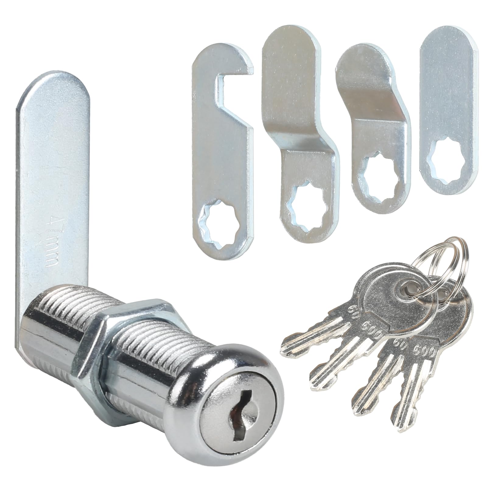 Luabue Cerradura para Buzón 40mm Cerradura de Palanca para Buzones con 4 Llaves con 5 Pestañas de Cierre Diferentes Cerradura Buzon para Puertas de Armario, Buzones y Muebles (40mm)