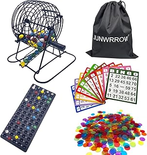 Deluxe Bingo Game Set- Includes 1000 Colorful Chips,100 Mixed Cards,75 C...