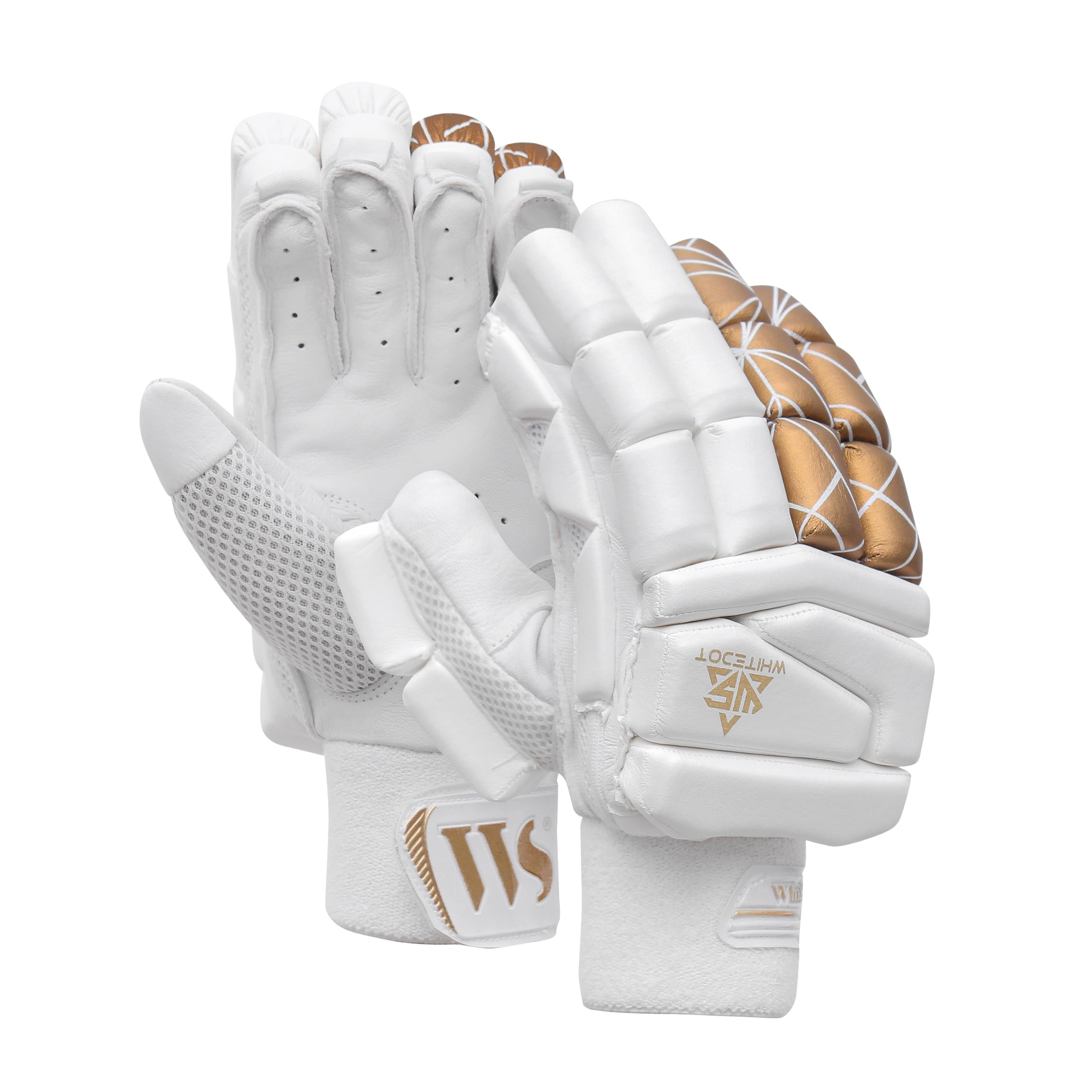WHITEDOT SPORTS Leather Whitedot Versed Levlon Cricket Batting Gloves(Youth/Medium,Right)