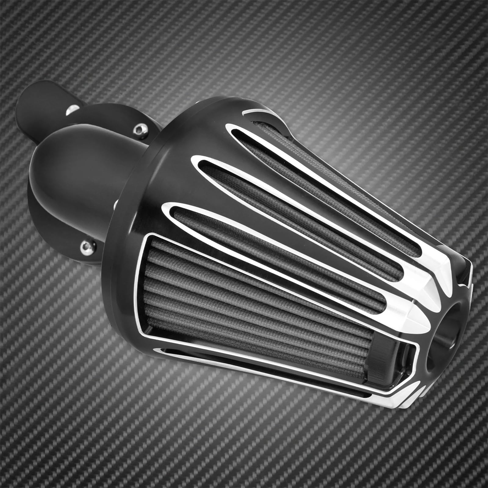 Filtr powietrza CNC do motocykla pasujący do Harley Sportster XL 1200 883 48 72 Dyna Touring Softail Fat Boy CVO Electra Road Montaż uniwersalny Filtr stożkowy z pochyleniem‌(Air Cleaner A)
