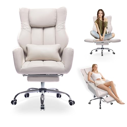 Cross Legged Office Chair with Foot Rest, Flip Armrest |