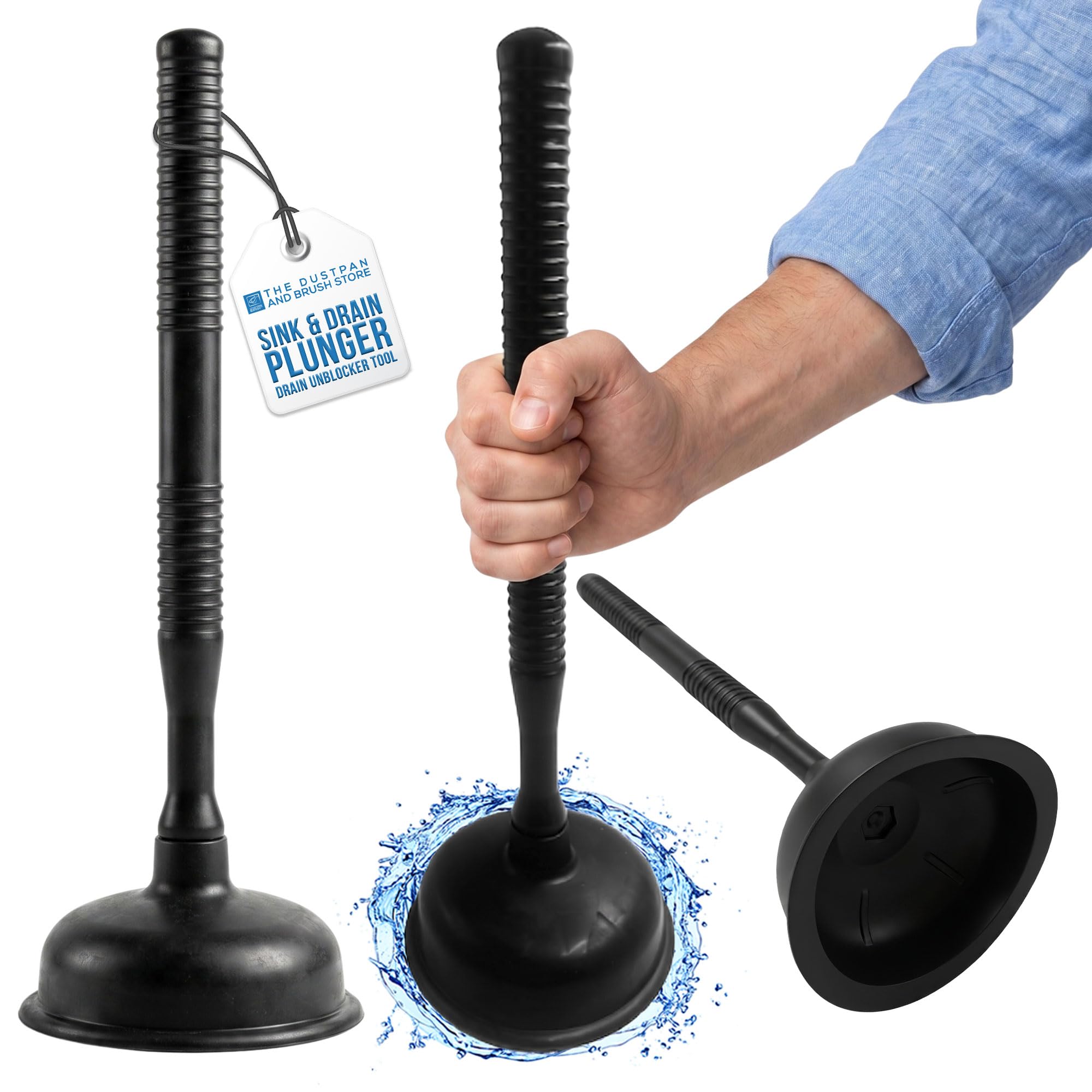Sink & Drain Plunger Sink Unblocker with Strong Handle - Plunger Toilet Unblocker with Strong Suction Performance - Toilet Sink Plungers for Unblocking Kitchen Sink Bath Bathroom