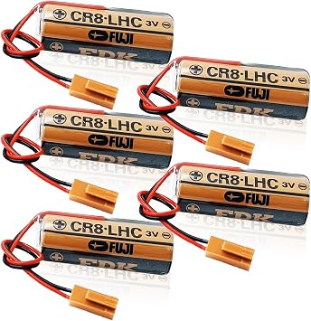 <- 5 Pack -> for Fuji FDK 3V CR8.LHC 2600mAh CR8-LHC Lithium Battery with Brown Plug