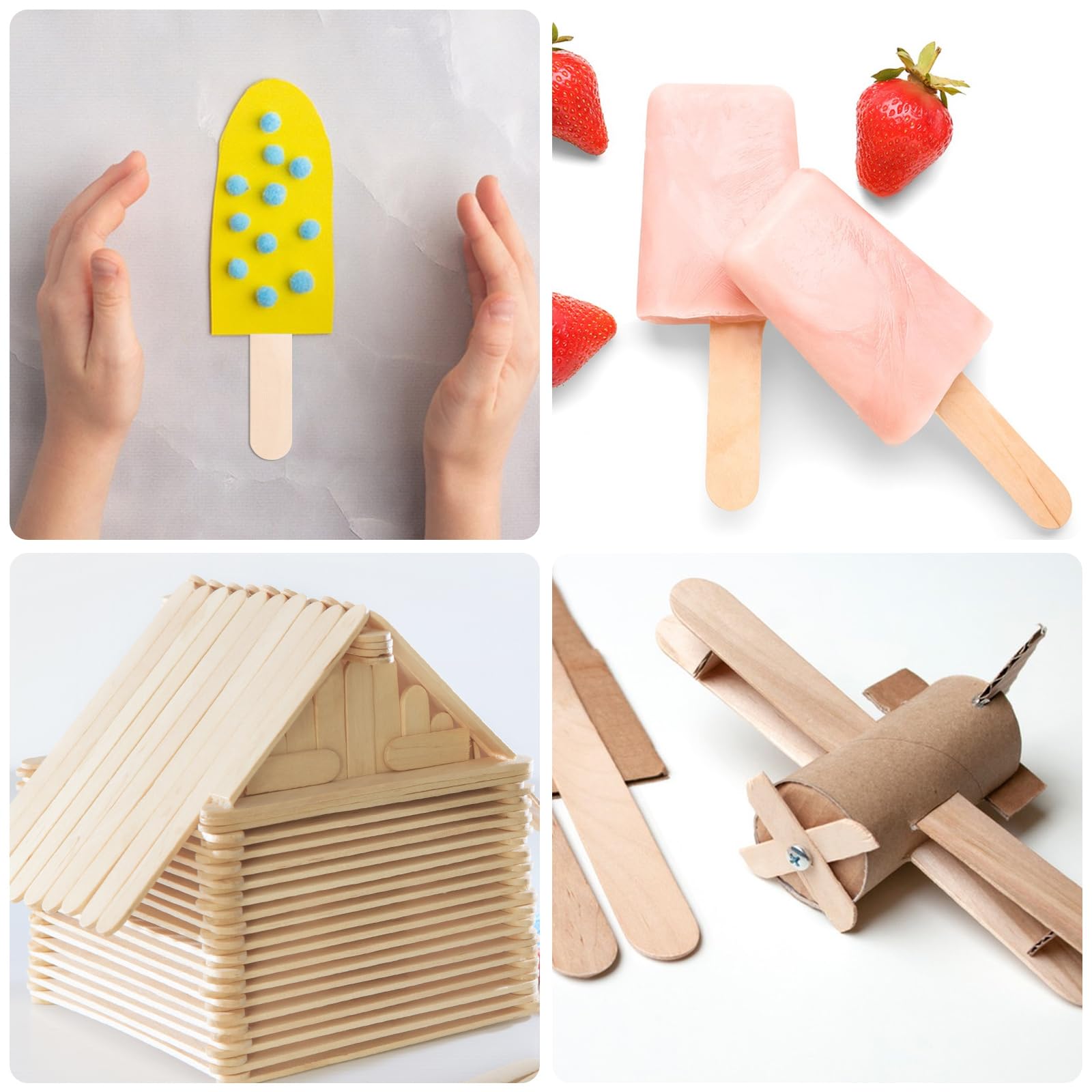 1500 varillas de cera de madera de 15 cm jumbo para depilación corporal, depresores de lengua y proyectos de manualidades