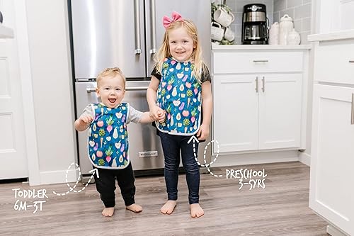 Miniatura 9 de BapronBaby FloralNature Bapron - No Neck Tie Safer Bib - Baby & Toddler - Soft Waterproof - PVC, BPA & Phthalate Free - 6m+