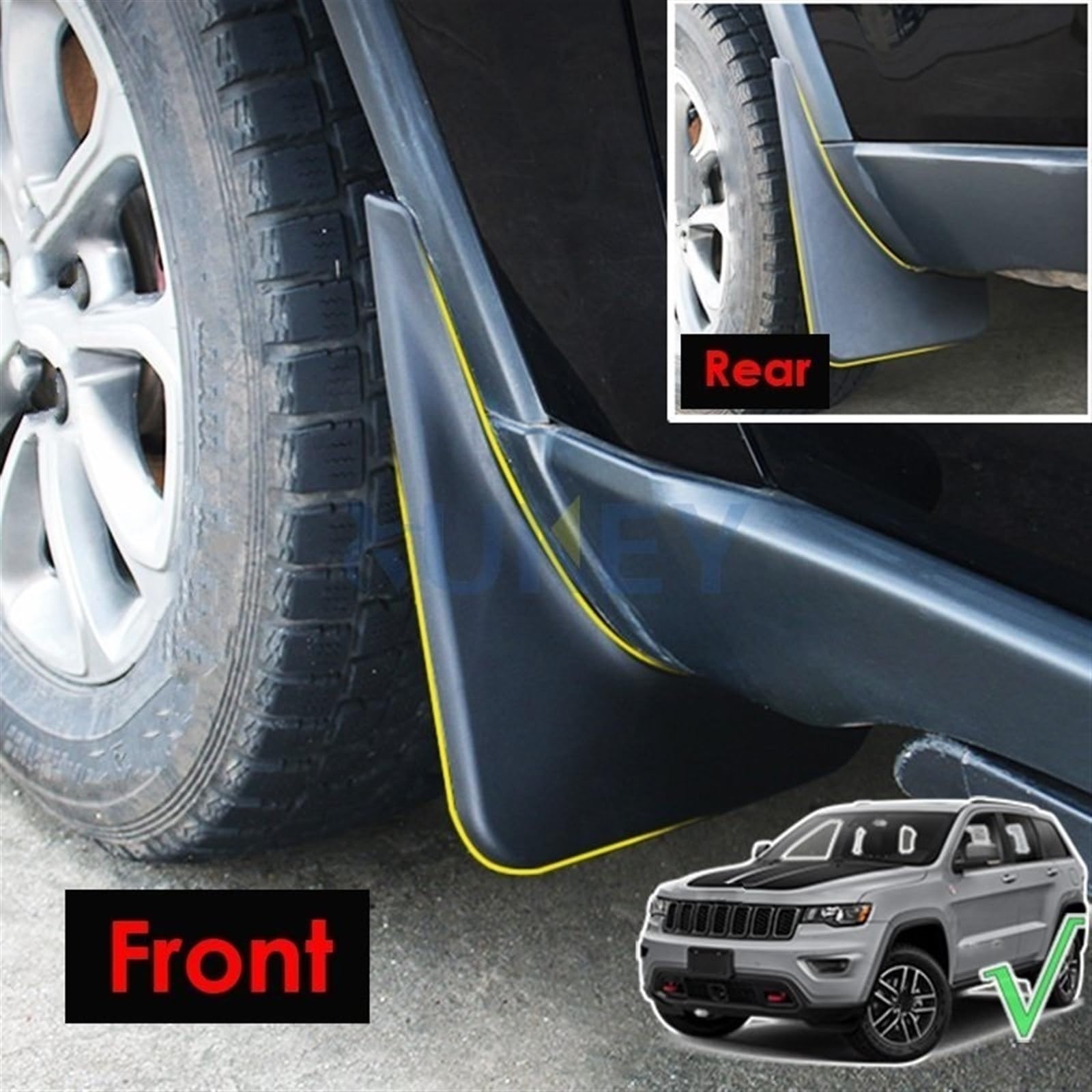 Pour Jeep Pour Grand Pour Cherokee Pour WK2 2011-2018 Pour Avant Pour Arrière Voiture Garde-boue