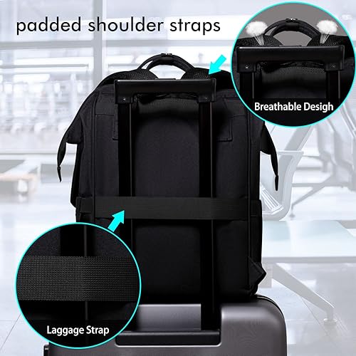 Miniatura 4 de Gatycallaty Mochila para enfermera, Negro-Gris, Mochila para enfermera