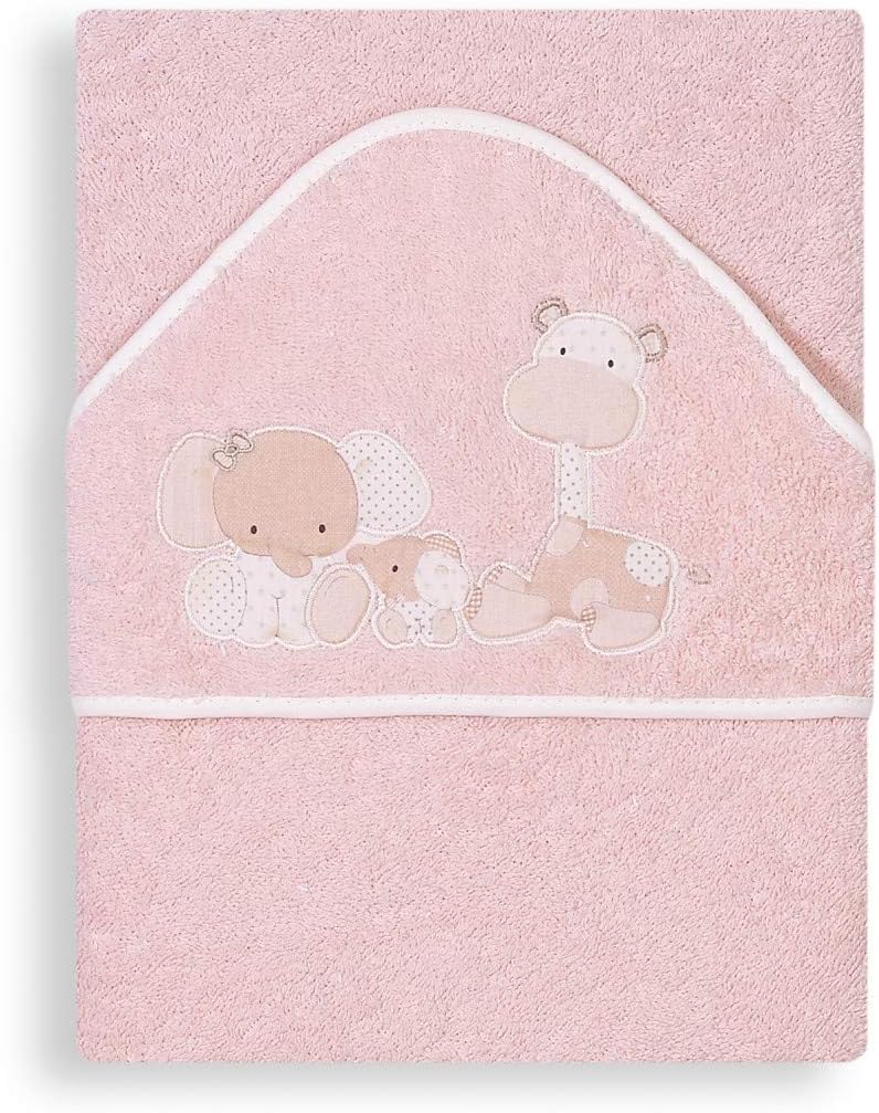 Interbaby Bath Cape Bunny Zoo Pink