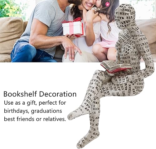 Miniatura 2 de FTVOGUE Figura de mujer de lectura, decoración de estantería de lectura para mujer, adorno de escultura para sala de estar (E)