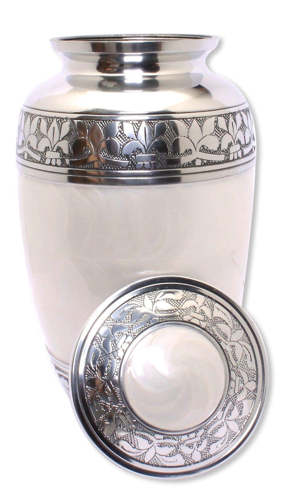 White Cremation Urn For Ashes | Adult Urn | Urn Garden