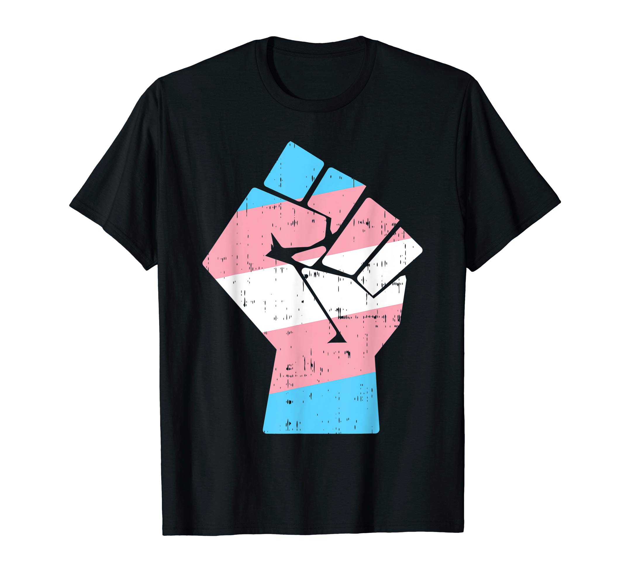 BoredKoalas LGBT Clothes Transexual Pride GiftRaised Fist Transgender Trans Pride Flag Support LGBT Gift T-ShirtOEKO-TEX STANDARD 100