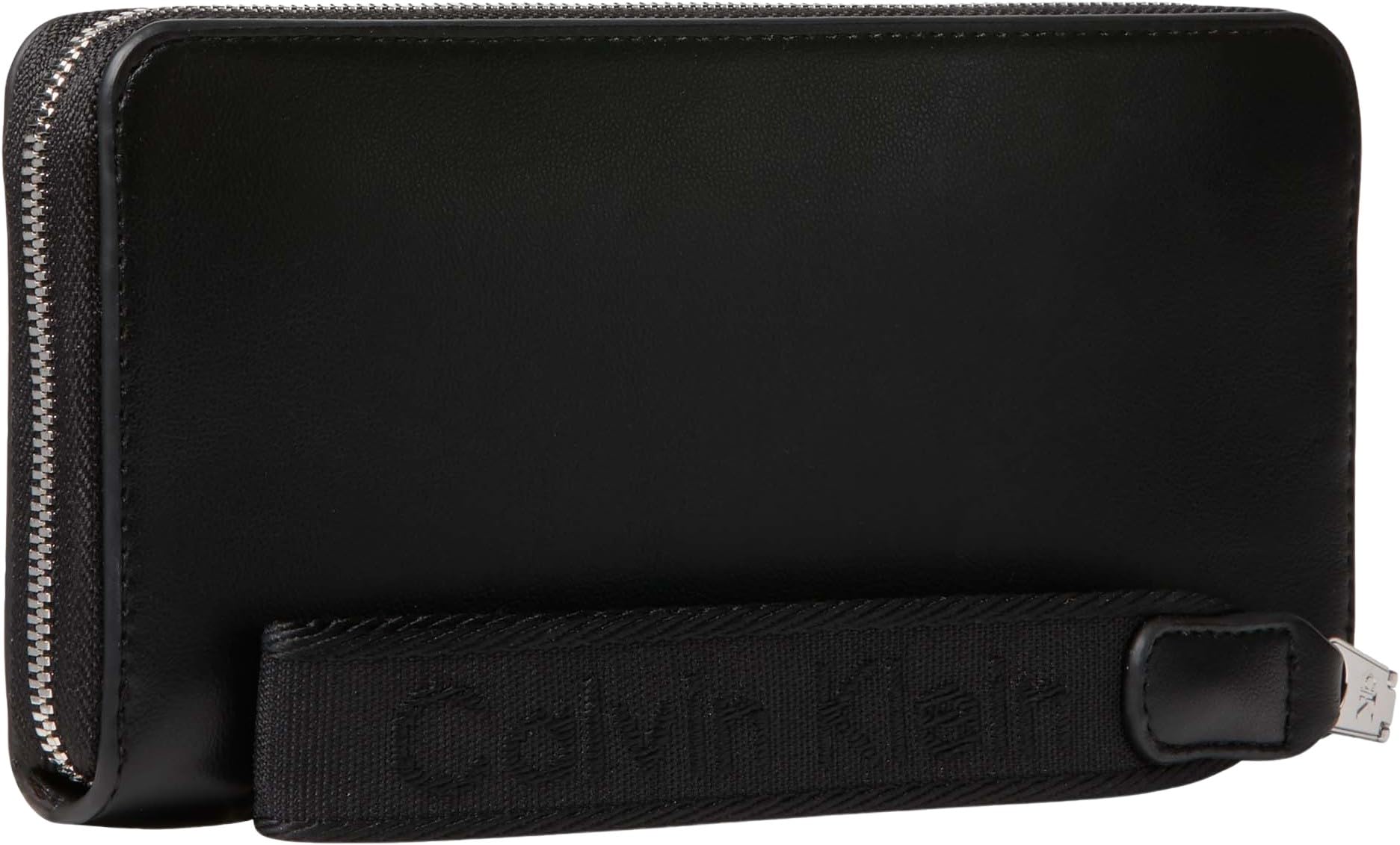 Calvin Klein Damen Geldbörse Webbing Long Zip Around mit Logo, Schwarz (Black), Einheitsgröße